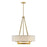 Savoy House Brentwood 4 Lt Pendant, White, Warm Brass