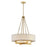 Savoy House Brentwood 4 Lt Pendant, White, Warm Brass