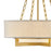 Savoy House Brentwood 4 Lt Pendant, White, Warm Brass