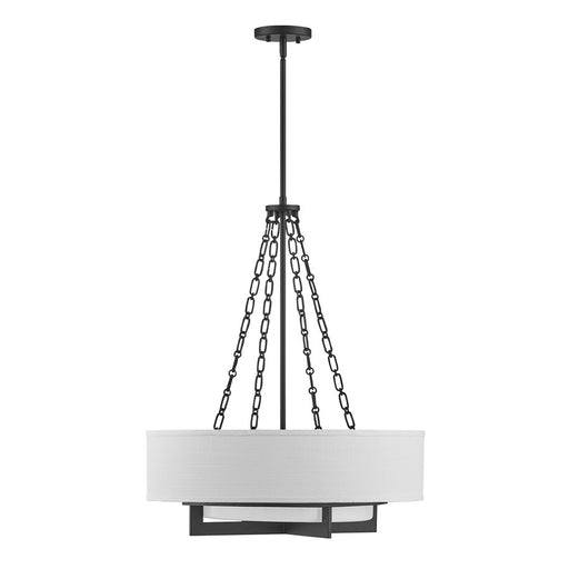 Savoy House Brentwood 4 Lt Pendant, White, Matte Black
