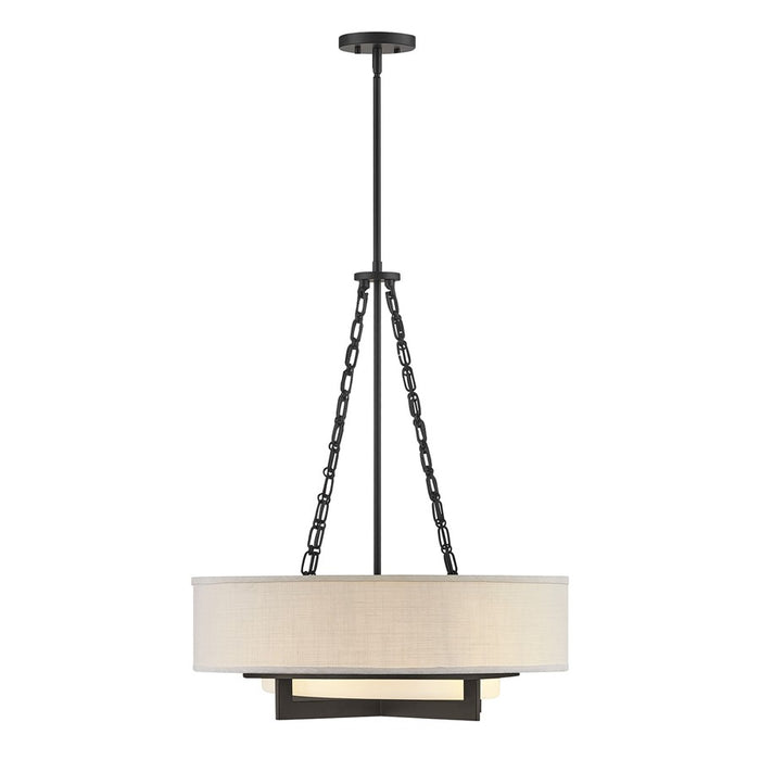 Savoy House Brentwood 4 Lt Pendant, White, Matte Black