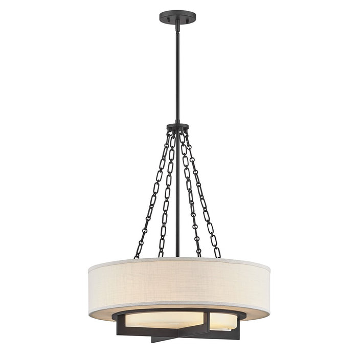 Savoy House Brentwood 4 Lt Pendant, White, Matte Black