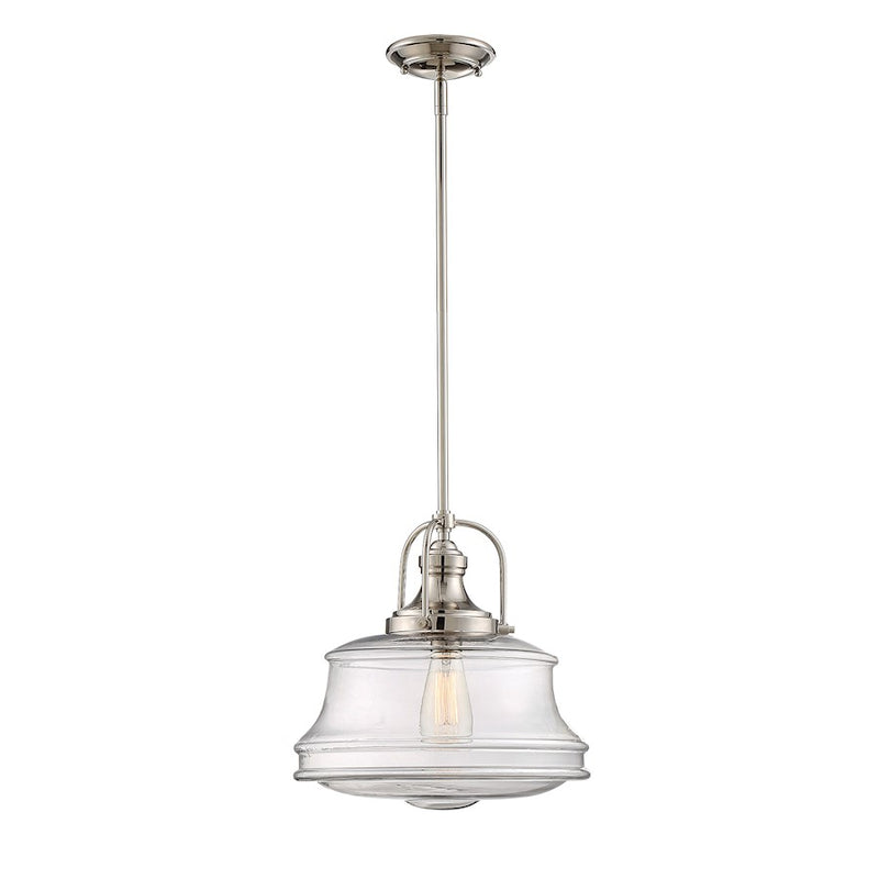 Savoy House Garvey 1-Light Pendant, Polished Nickel