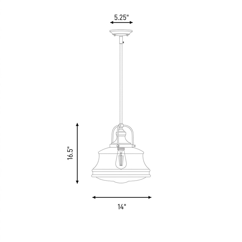 Savoy House Garvey 1-Light Pendant, English Bronze