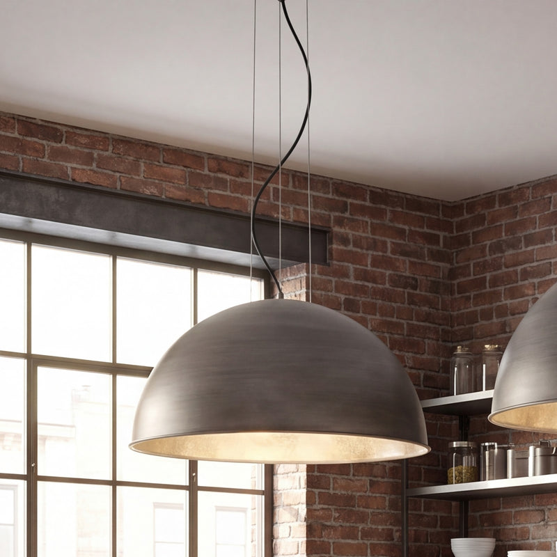 Savoy House Sommerton 3-Light Pendant, Rubbed Zinc/Silver Leaf