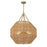 Savoy House Selby 5-Light Pendant, Burnished Brass/Rattan