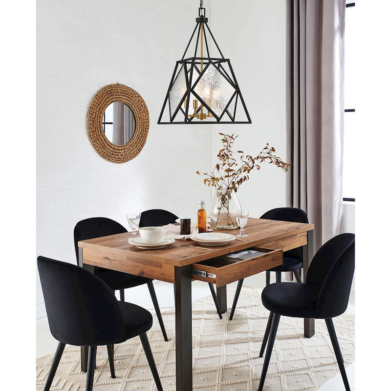 Savoy House Capella 4 Light Pendant, English Bronze and Warm Brass