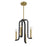 Savoy House Archway 4Lt Pendant, Black/Brass