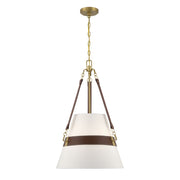 Savoy House Corinth 3 Lt Pendant, White, Warm Brass - 7-5627-3-322