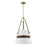Savoy House Corinth 3 Lt Pendant, White, Warm Brass