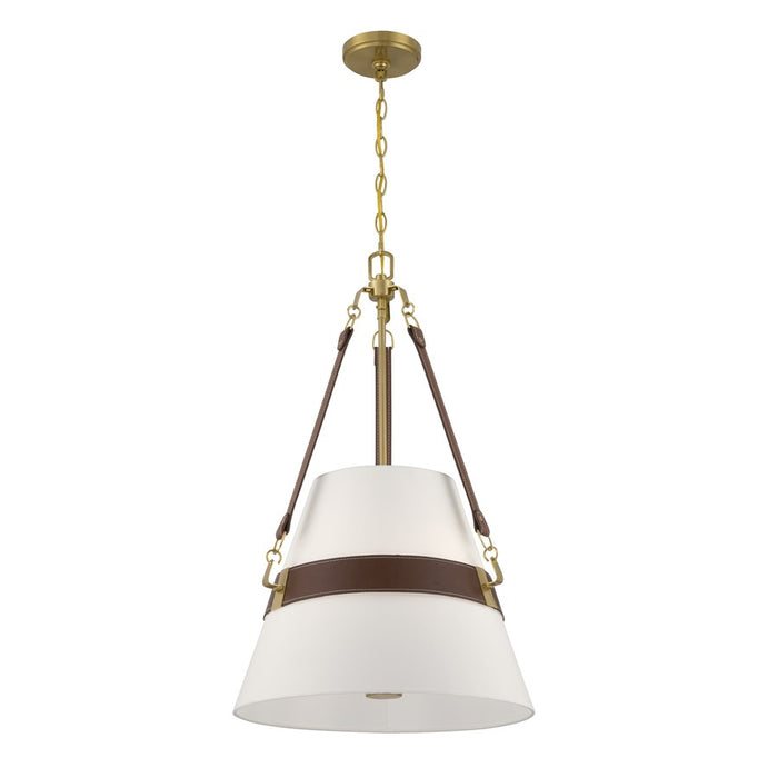 Savoy House Corinth 3 Lt Pendant, White, Warm Brass