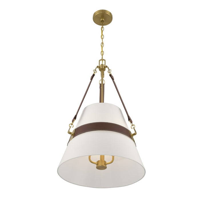 Savoy House Corinth 3 Lt Pendant, White, Warm Brass