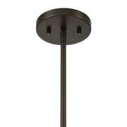 Savoy House Porter 8in 1-Light Pendant | Coastal Mediterranean Bronze and White Opal Glass | Kitchen Island & Hallway | 8 x 8 x 20 in | Model 7-5699-1-15