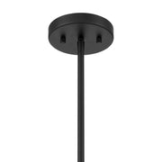 Savoy House Porter 8in 1-Light Mini-Pendant | Coastal Craftsman Matte Black and White Opal Glass | Kitchen Island & Dining Room | 8 in | Model 7-5699-1-89