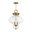 Savoy House Bergdorf 3-Light Pendant, Warm Brass