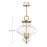 Savoy House Bergdorf 3-Light Pendant, Warm Brass