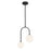 Savoy House Chester 2 Lt Pendant, White Opal, Matte Black