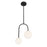 Savoy House Chester 2 Lt Pendant, White Opal, Matte Black