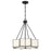 Savoy House Reiling 3 Light Pendant, Matte Black/White