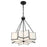Savoy House Reiling 3 Light Pendant, Matte Black/White