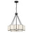 Savoy House Reiling 3 Light Pendant, Matte Black/White