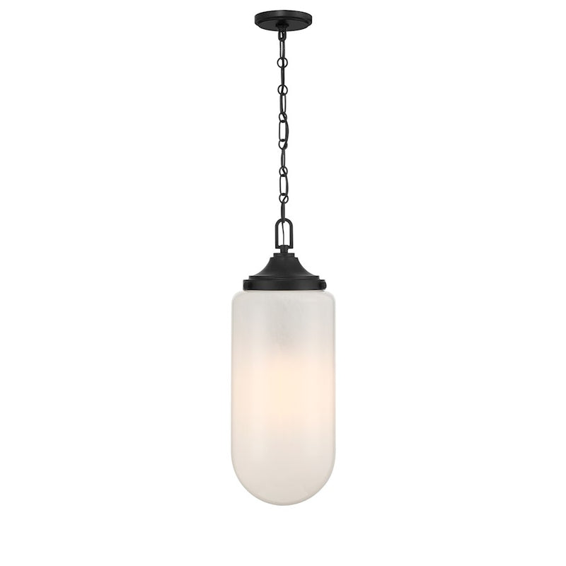 Essentials Bryant 3 Light Pendant, Matte Black/Strie