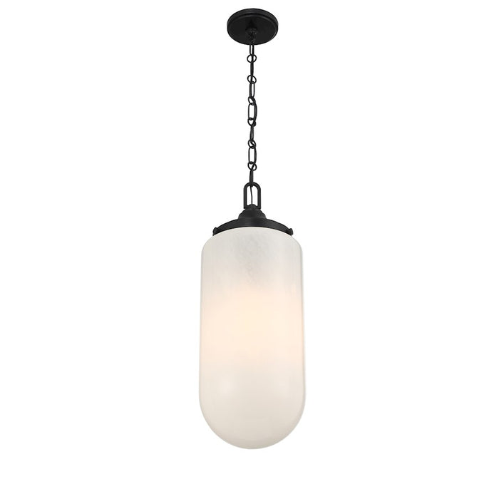 Essentials Bryant 3 Light Pendant, Matte Black/Strie