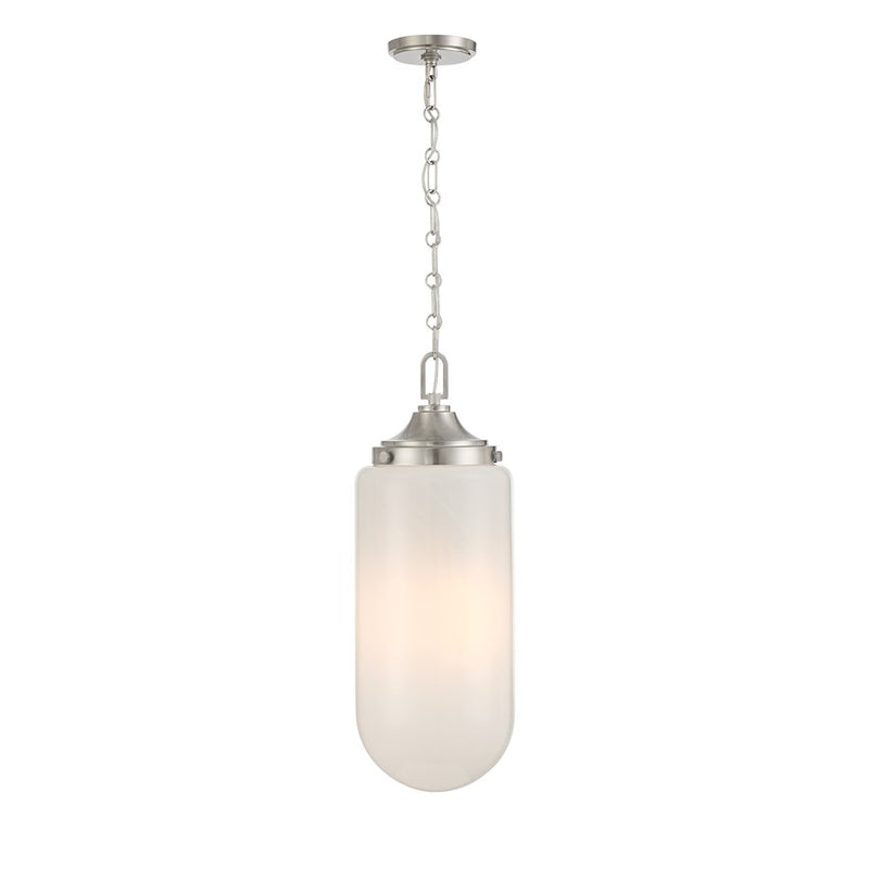 Essentials Bryant 3 Light Pendant, Satin Nickel/Strie