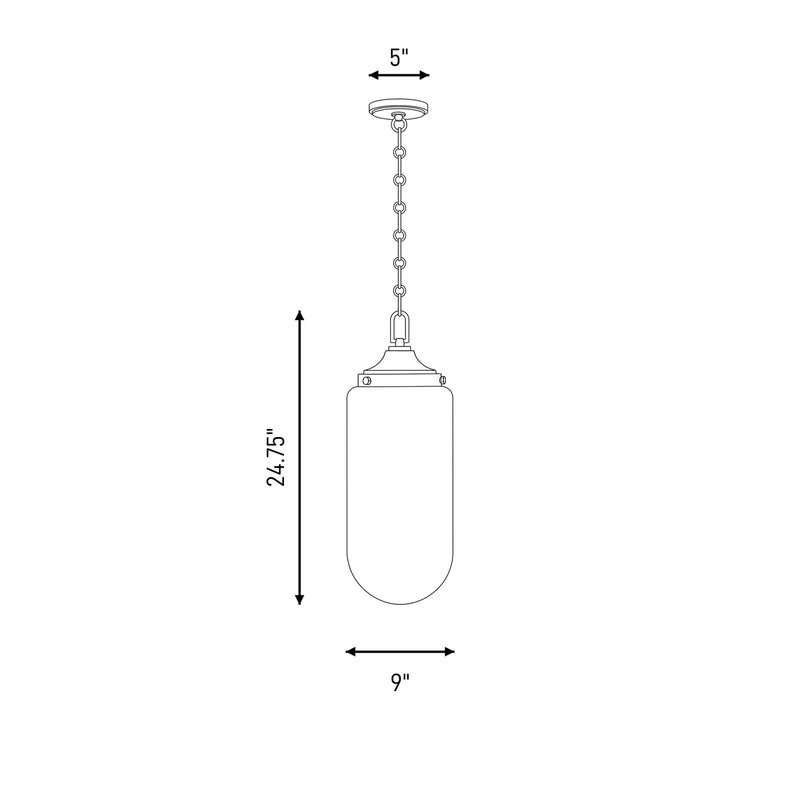 Essentials Bryant 3 Light Pendant, Satin Nickel/Strie
