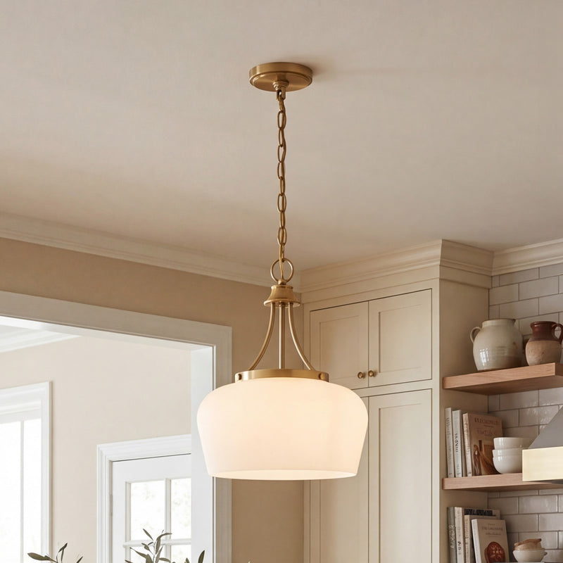 Savoy House Essentials Octave 3 Lt Pendant, Warm Brass