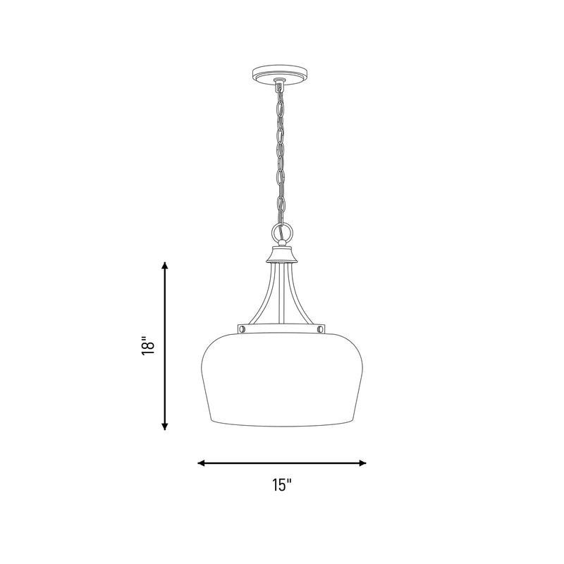 Savoy House Essentials Octave 3 Lt Pendant, Warm Brass