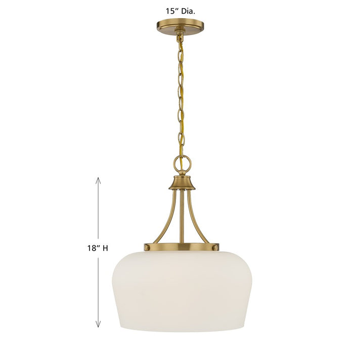 Savoy House Essentials Octave 3 Lt Pendant, Warm Brass