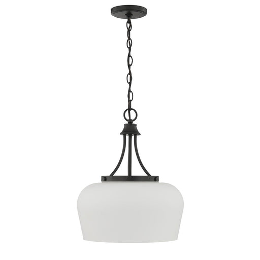 Savoy House Essentials Octave 3 Lt Pendant, White, Matte Black