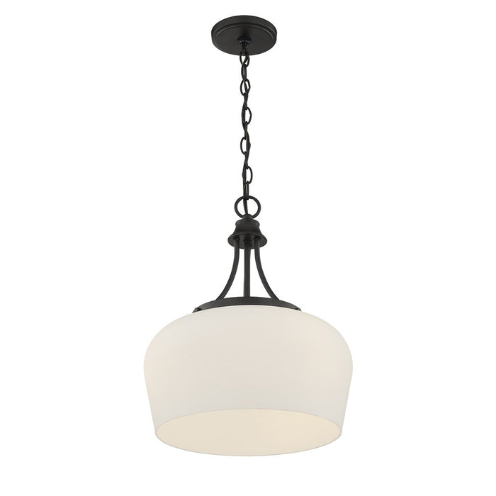 Savoy House Essentials Octave 3 Lt Pendant, White, Matte Black