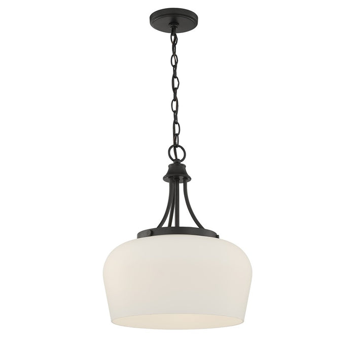 Savoy House Essentials Octave 3 Lt Pendant, White, Matte Black