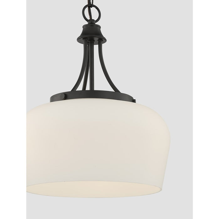 Savoy House Essentials Octave 3 Lt Pendant, White, Matte Black