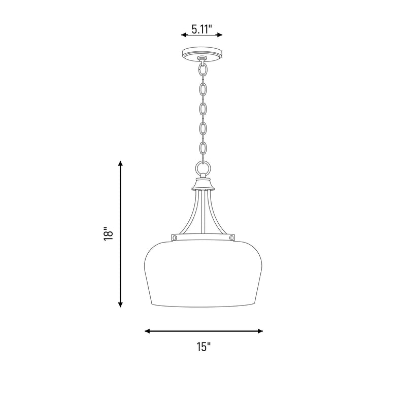 Savoy House Essentials Octave 3 Lt Pendant, Satin, Satin Nickel