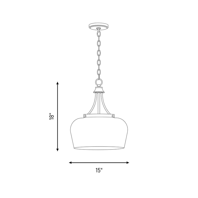 Savoy House Essentials Octave 3 Lt Pendant, Satin, Satin Nickel