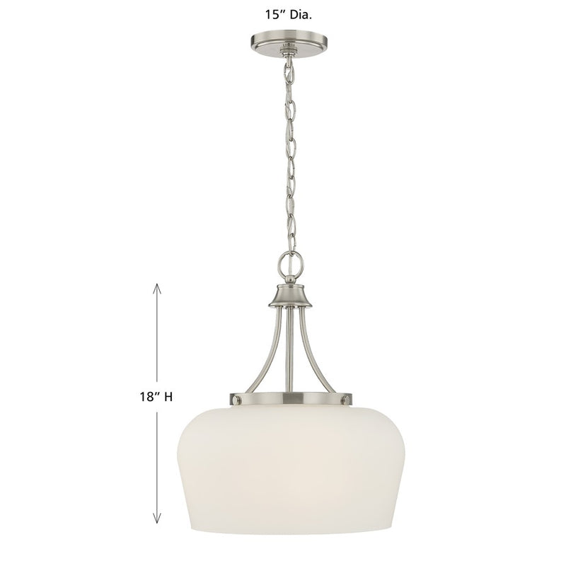 Savoy House Essentials Octave 3 Lt Pendant, Satin, Satin Nickel