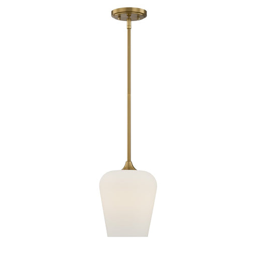 Savoy House Essentials Octave 1 Lt Pendant, Warm Brass - 7-6036-1-322