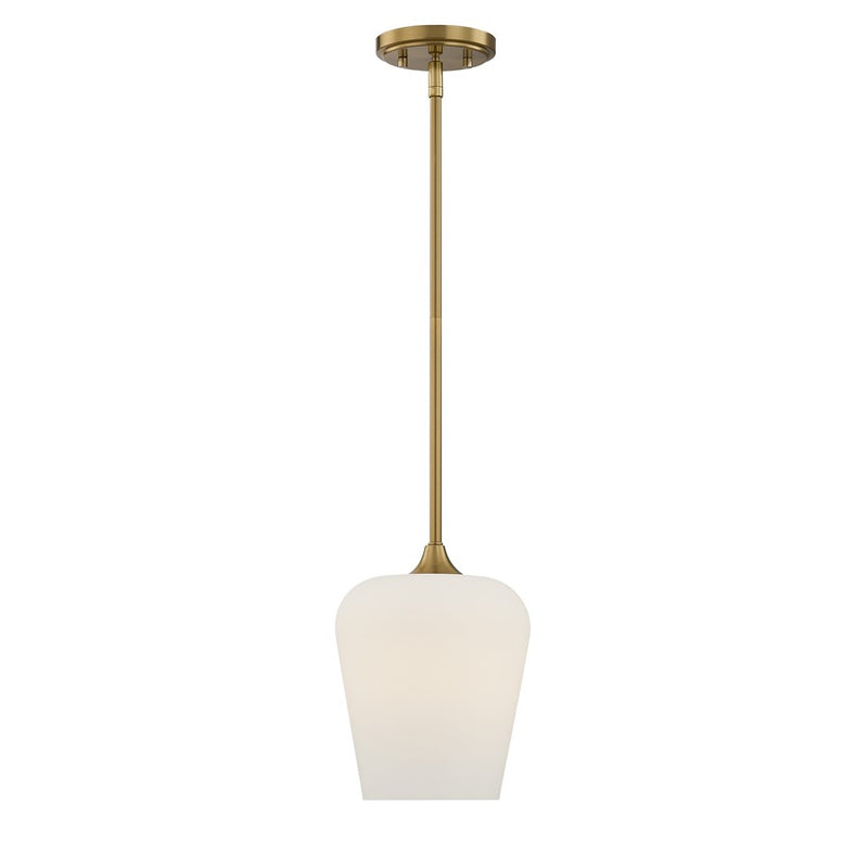 Savoy House Essentials Octave 1 Lt Pendant, Warm Brass