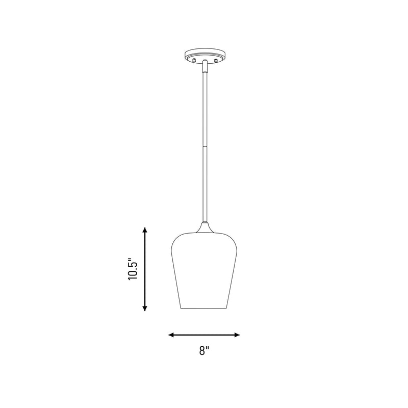 Savoy House Essentials Octave 1 Lt Pendant, Warm Brass