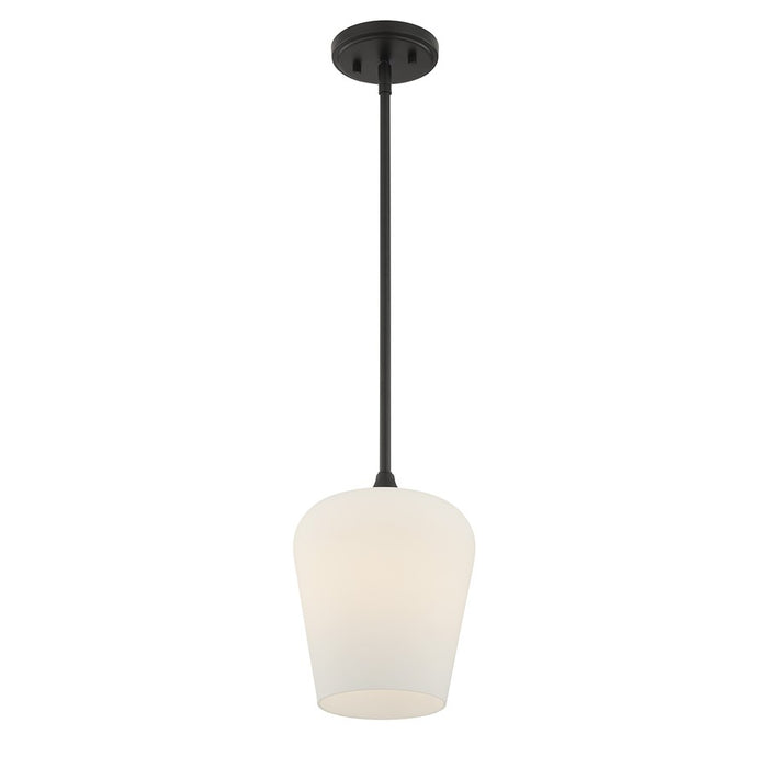 Savoy House Essentials Octave 1 Lt Pendant, White, Matte Black