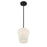 Savoy House Essentials Octave 1 Lt Pendant, White, Matte Black