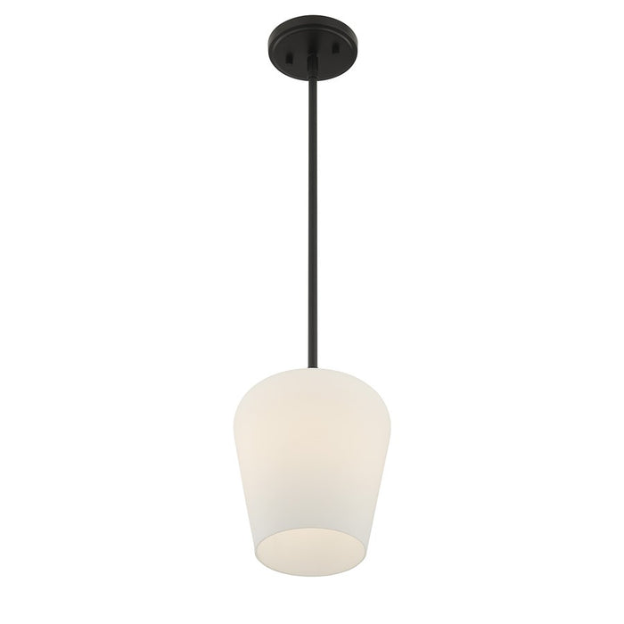 Savoy House Essentials Octave 1 Lt Pendant, White, Matte Black