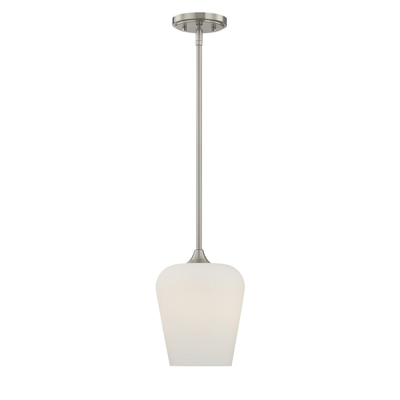 Savoy House Essentials Octave 1 Lt Pendant, Satin, Satin Nickel
