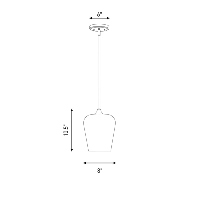 Savoy House Essentials Octave 1 Lt Pendant, Satin, Satin Nickel