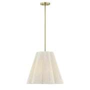 Savoy House Rosa 4Lt Pendant, White Cotton, Noble Brass - 7-6083-4-127
