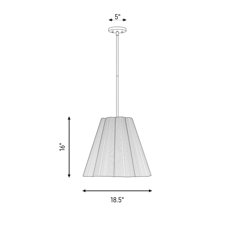 Savoy House Rosa 4Lt Pendant, White Cotton, Noble Brass