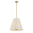 Savoy House Rosa 4Lt Pendant, White Cotton, Noble Brass
